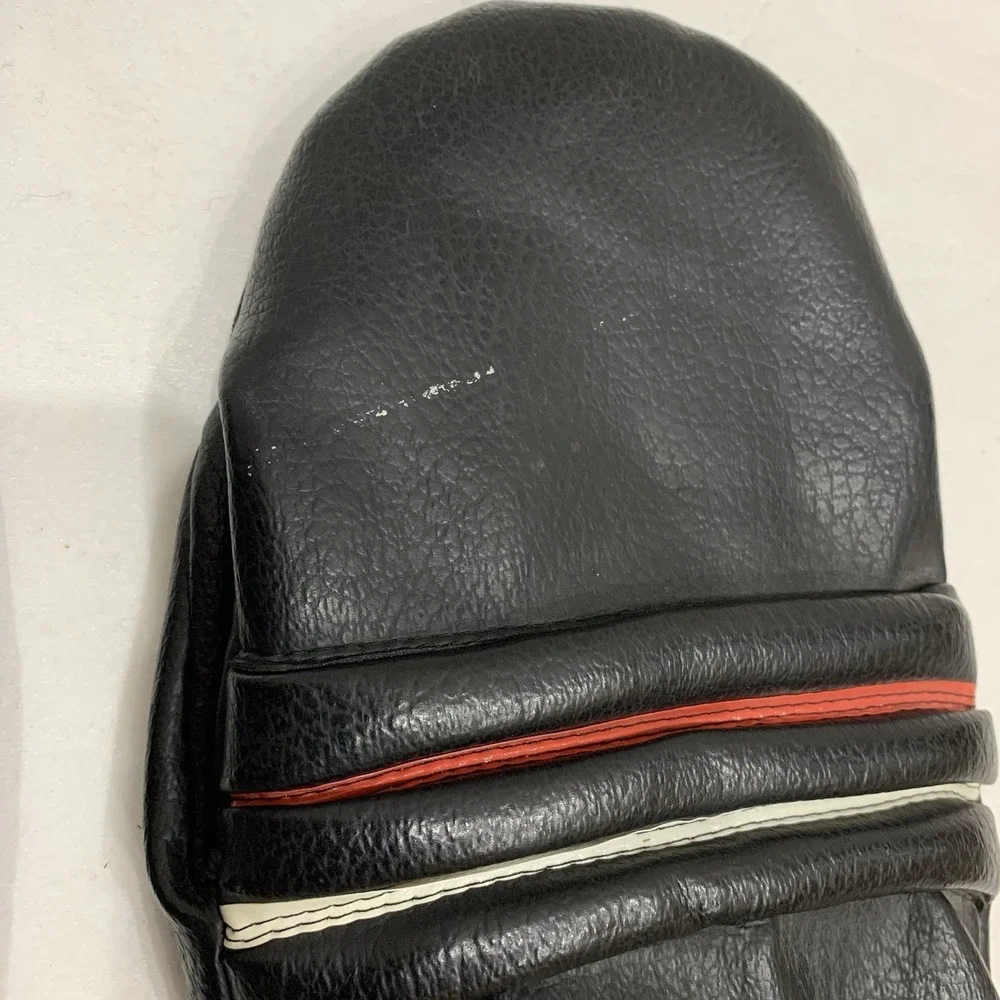 Vintage Mittens Black Red White Strips Mittens‎ Glove THERMAL LINED One Size
